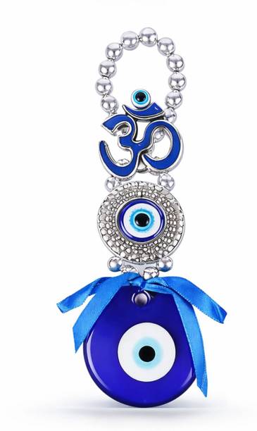 ZORIELS Zoriels OM Evil Eye Hanging Decor for Home Entrance Blue Decorative Showpiece  -  17 cm