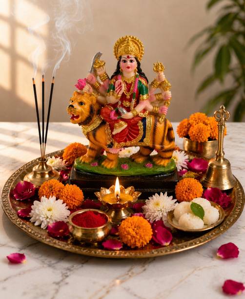 TrenovaMart Sherewali Mata Idol for car Decorative Showpiece  -  3 cm