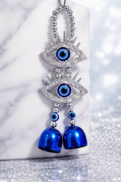 MAAJAWALAJI Dual evil eye Decorative Showpiece  -  8 cm