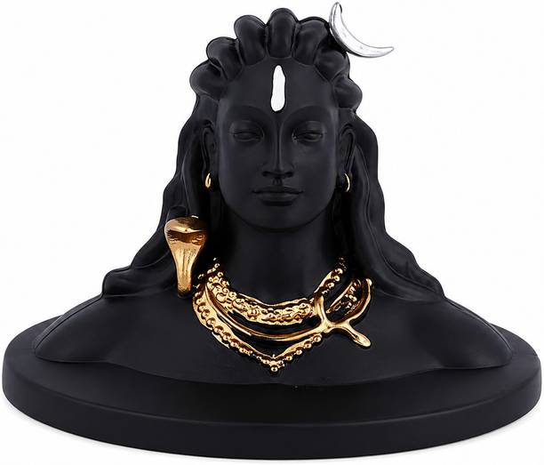 Yashasvi colletion Adiyogi Shiva Bust Idol Decorative Showpiece  -  6 cm