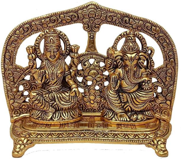 pranchi Laxmi Ganesh Idol Set | Bhagwan Ganpati and Laxmi Ji Murti for Mandir Decorative Showpiece  -  12 cm