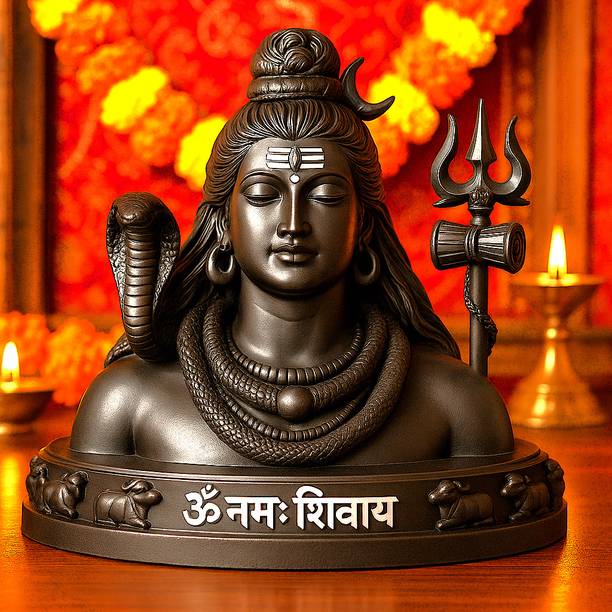 shyam lalla handicraft Big Mahadev Idol | Om Namah Shivay | car dashboard, mandir, home decor, pooja Decorative Showpiece  -  11.5 cm