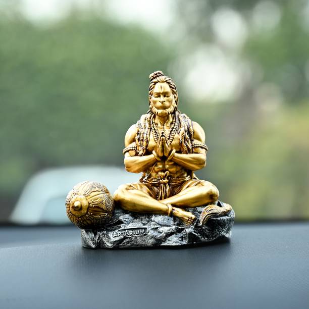 ARTARIUM Mahabali Hanuman Murti Hanuman Idol Statue For Car Dashboard Pack Of 1 Decorative Showpiece  -  8.89 cm