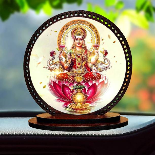 Color Splash Lord Laxmi Dashboard idol for Car and Home Decorative Showpiece  -  3 cm