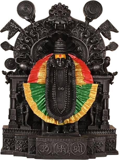 Goodmarts Mahalaxmi Idol Perfect for Car Dashboard and House Warming Decorative Showpiece  -  13 cm