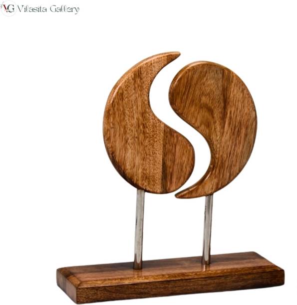 Vilasita Gallery Wooden Blob Sculpture for Home Decor Decorative Showpiece  -  20 cm