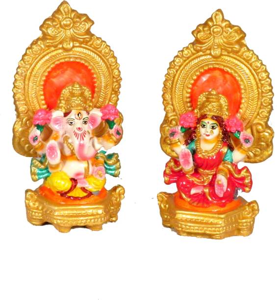 SUNINOW ganesh laxmi ji idol for diwali |Laxmi ganesh idol Decorative Showpiece  -  13 cm