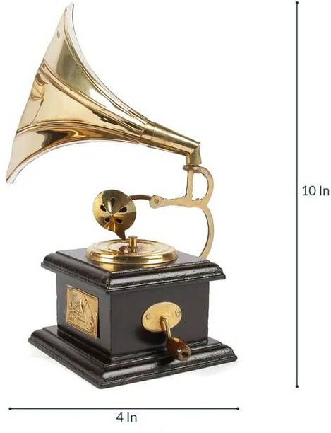 Doon Furniture House Vintage Gramophone Showpiece for Home and Living Room Decorative Showpiece  -  23 cm