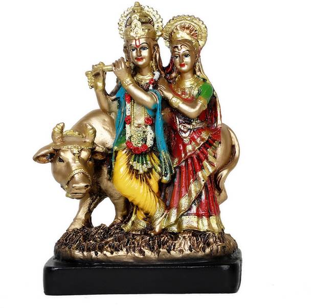 guniba krishna radha idol,krishna radha statue,krishna radha murti,radha krishna statue Decorative Showpiece  -  23 cm