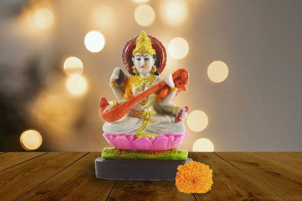 Crafts For You Saraswati mata Decorative Showpiece  -  10 cm