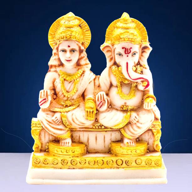 NOKTUS Laxmi Ji Ganesh Ji | Home Decor | Gifting Showpiece | Idol for Home Decorative Showpiece  -  12 cm