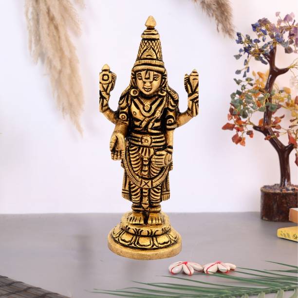 Shreeyash Tirupati Balaji, Sri Venkateswara Idol, Spiritual Home Decorative Showpiece Decorative Showpiece  -  10.16 cm