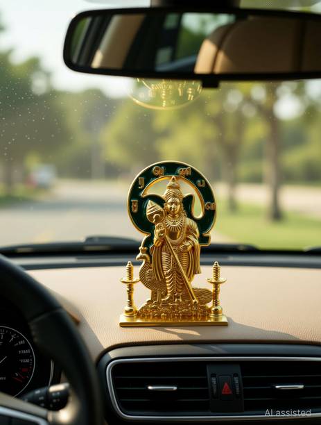 Anantamitra Lord Murugan Car Dashboard Idol l Subramanya Swamy Statue Decorative Showpiece  -  8 cm