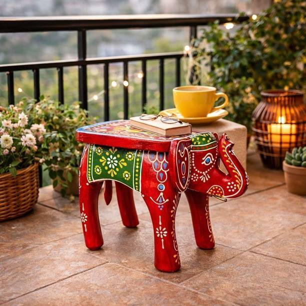 BOSCO Handicraft Rajasthani Wooden Elephant Showpiece Decorative Showpiece  -  15.2 cm