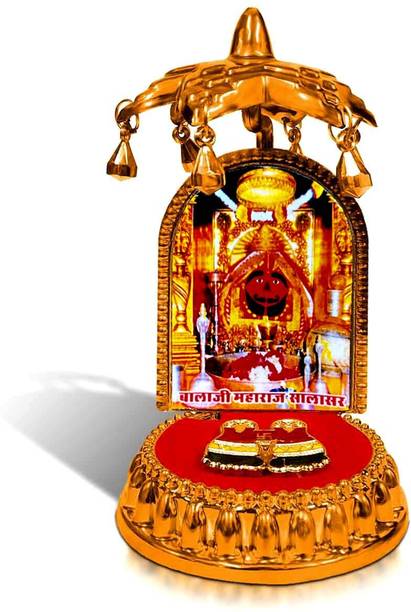 Uniqon Salasar Balaji Charan Paduka and Umbrella Chhatra God,Car Dashboard/office Decorative Showpiece  -  10.5 cm