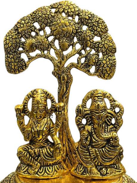 Kaarvee Decore Golden Laxmi Ganesh Tree Religious Showpiece Decorative Showpiece  -  17.7 cm