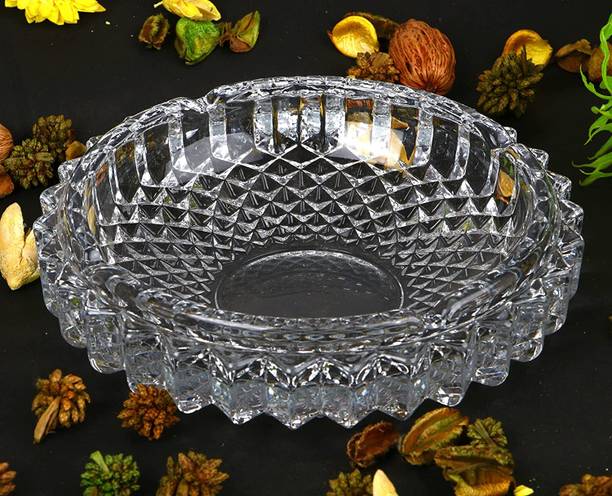Real Divinas Original Beautiful Plate Crystal Bowl Decorative Showpiece  -  6 cm