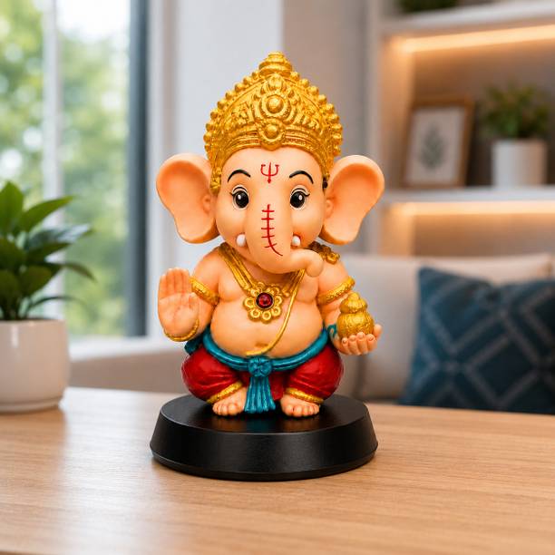 the zenith Ganesha Car Dashboard Idol | Cute Ganpati Murti for Car, Home & Office Decorative Showpiece  -  11 cm