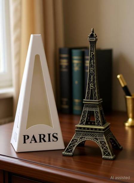 nitish decorate Vintage Eiffel Tower Paris Statue, Bronze Metal Vintage Style Home Decor, Decorative Showpiece  -  5 cm