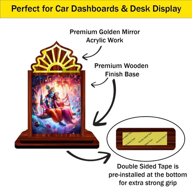GiftsRange Radha Krishna Car Dashboard Idol Decorative Showpiece  -  10.5 cm