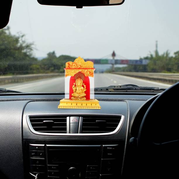 Awesome Craft Gold plated Ganesh ji idol for car dashboard Home and Office Décor, Decorative Showpiece  -  10 cm