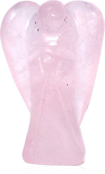REIKI CRYSTAL PRODUCTS Natural Rose Quartz Crystal Angel Size 5 cm (2 inch) Decorative Showpiece  -  5 cm