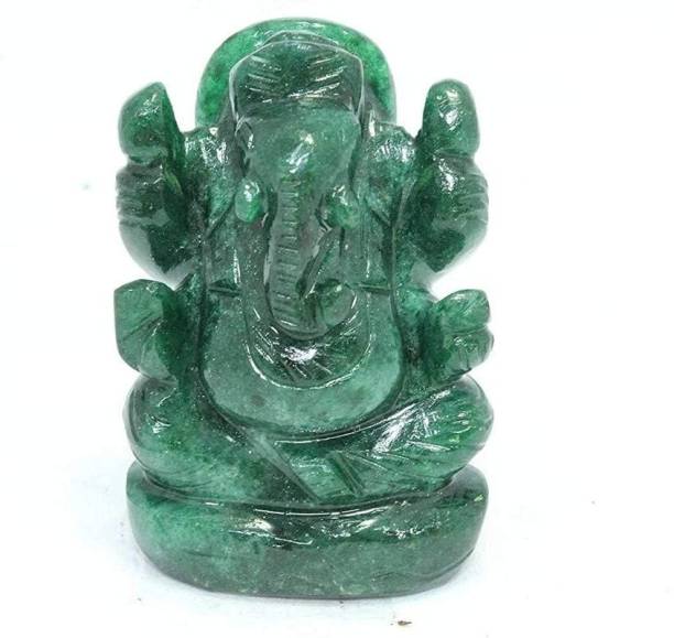Gupangam Green Jade Ganesh Ji Idol (95 Gram) Decorative Showpiece  -  6 cm