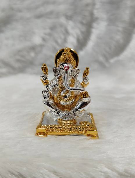 statue manufacturer Gold Plated Ganesh Decorative Showpiece  -  8 cm