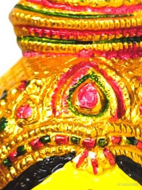 Epoojacart Varalakshmi Ammavari Face - Laxmi Mukhota - Decorative Showpiece  -  3.5 cm