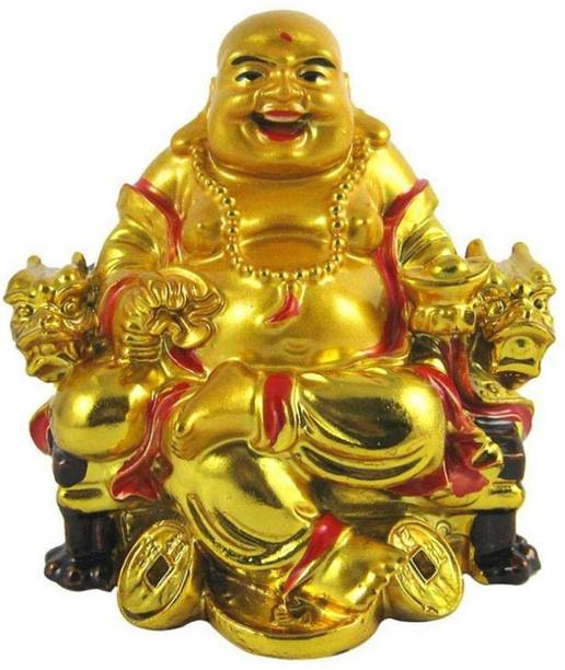 NITIN COLLECTION laughing buddha Decorative Showpiece - 9 cm