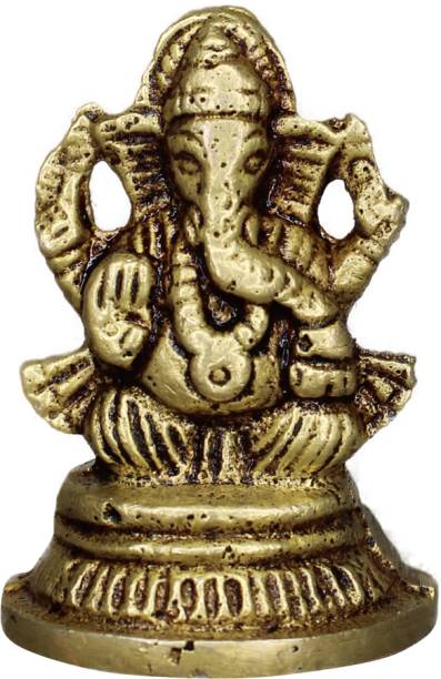 Om ssvmb9 Ganesh/Ganesha/Ganesh ji/Ganpati Bappa Panchdhatu Idol/Murti/Statue Decorative Showpiece  -  3 cm