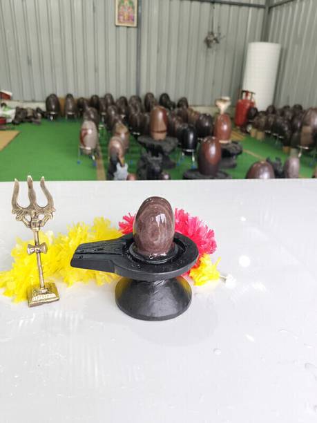 PUJARA SHIVLING ART 2 inchi shivling 4 ichi jaladhari for home poja plate jaladhari Decorative Showpiece  -  8 cm
