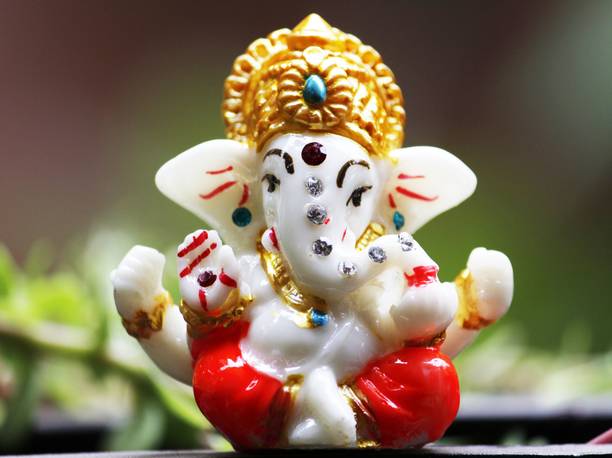 BECKON VENTURE Handcrafted Lord Ganesha Idols for home decor|God idols for car dashboard|Ganesha Idol for car dashboard, gifts And home|Ganesha statue in Religious Idols|ganesh idol in Spiritual & Festive Décor|table decoration items|home decor showpieces|Decorative items for room in Racks & Shelves|handicraft items|Ganesh ji ki murti|ganpati |statues|statue of gods |statue for car|statue for home|Showpieces &Figurines|showpiece gift sets|showpiece for living room|Ganesha showpiece |showpieces in home| Decorative Showpiece  -  6 cm