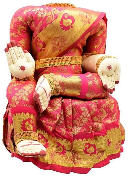 SVC Handicrafts Varalakshmi Idol Body 12inch for Pooja / Varalakshmi Ammavari Idol Decorative Showpiece  -  30 cm