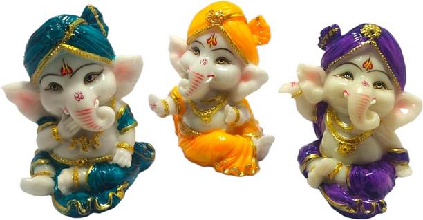 PW PENCILWALA Lord Ganesha Idol, Ganeshji Murti for Home Décor & Gifting Decorative Showpiece  -  8 cm