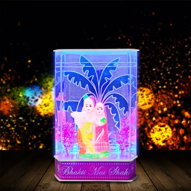 Awesome Craft Krishna Radha gift with light Idol Showpiece For Home Décor, Gifts Decorative Decorative Showpiece  -  15 cm