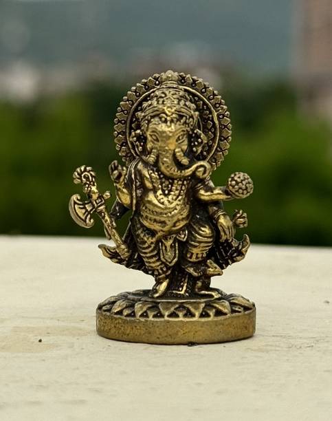 VYOGEETA Lord Ganesha Idol | Ganpati Statue for Home Temple, Gifting & Car Dashboard Decorative Showpiece  -  3 cm