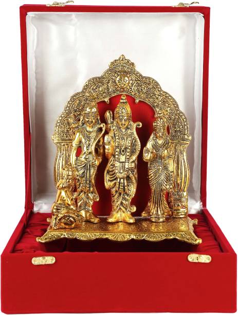 GIFTCITY Metal Ram Darbar Idol Murti For Gift, Home Decor || Ram Darbar With Box Decorative Showpiece  -  24 cm