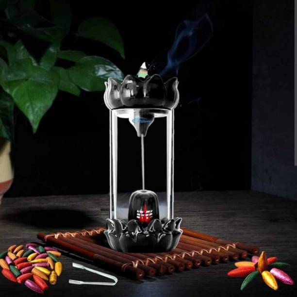 shivsom Shivling flow incense holder smoke foundation with free incense Decorative Decorative Showpiece  -  25 cm