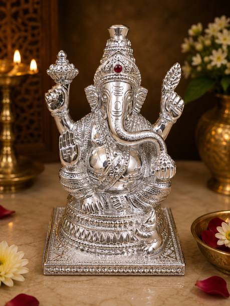 unique handicraft Lord Ganesha Idol 5 Inch Decorative Showpiece  -  12 cm