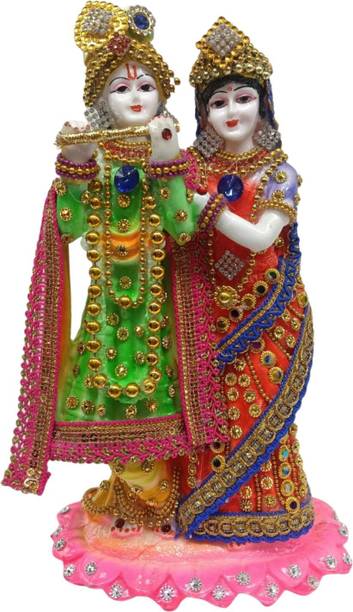 PGnG Radha Krishna Murti for Pooja and Home Decoration Decorative Showpiece  -  22 cm
