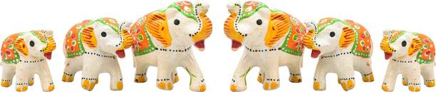 NIRMAL HANDI CRAFT Handmade Elephant Showpiece Figurine for Living Room Home Décor Decorative Showpiece  -  15 cm
