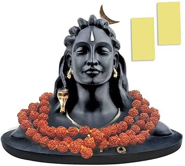 ADIYOGI 3 INCH Adiyogi Statue A+ Quality Resin Shiv Ji Mahadev Idol For Car Decorative Showpiece  -  16 cm