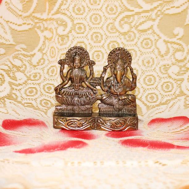 DARIDRA BHANJAN Laxmi Ganesh Statue Murti, Laxmi ganesh Idol , Ganesh Ji Murti , Ganpati Statue Decorative Showpiece  -  12 cm
