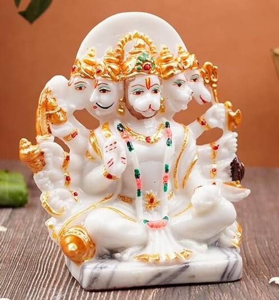 MNTOSHCUM Lord Panchmukhi Hanuman Ji Murti Home Decor Murti Idol ( Size - 6inch) Decorative Showpiece  -  15.4 cm