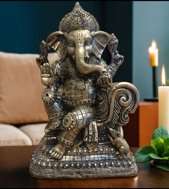 statue world Ganesha Decorative Statue Decorative Showpiece  -  20 cm