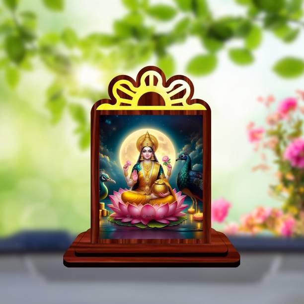 GiftsRange Lakshmi Laxmi Mahalaxmi Car Dashboard Idol Decorative Showpiece  -  9.5 cm