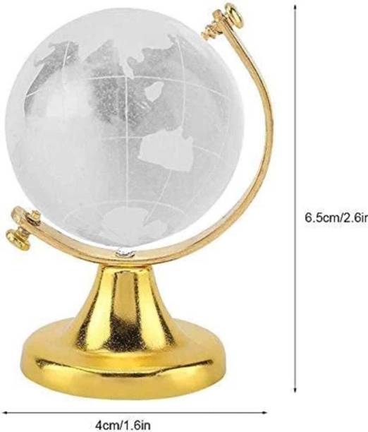VE AND YOU Decor Round Earth Globe Glass Sphere Decorative Showpiece - 6.5 cm Decorative Showpiece  -  11 cm