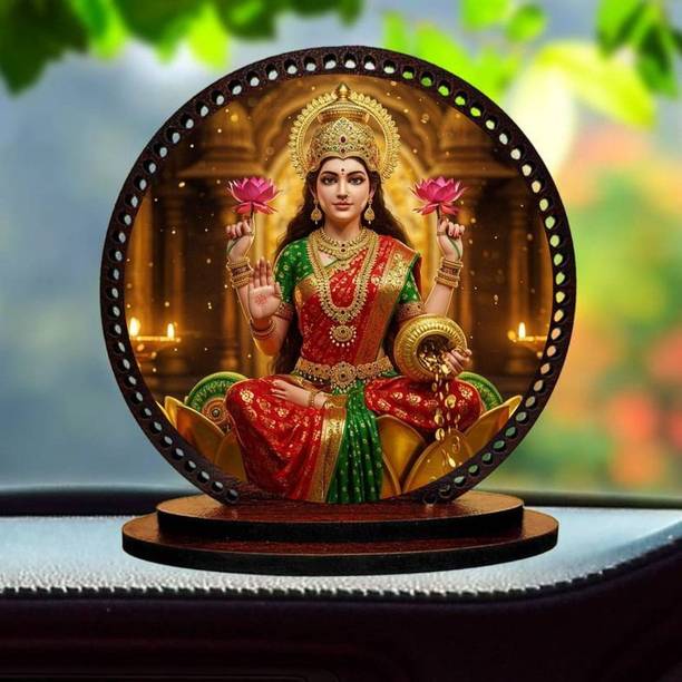 AJStore Lord Laxmi ji Idol for car Dashboard & Home Decorative Showpiece  -  7.62 cm