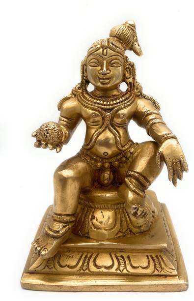 Bhunes Bal Gopal Krishna Idols Krishan Bhagwan Murti Krishna Statue Silai Decorative Showpiece  -  16 cm